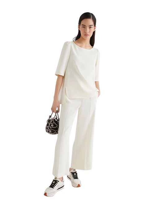 T-shirt in envers satin - BIANCO LANA Marella articolo 365 | VANESSA001